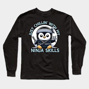 Ninja penguin Long Sleeve T-Shirt